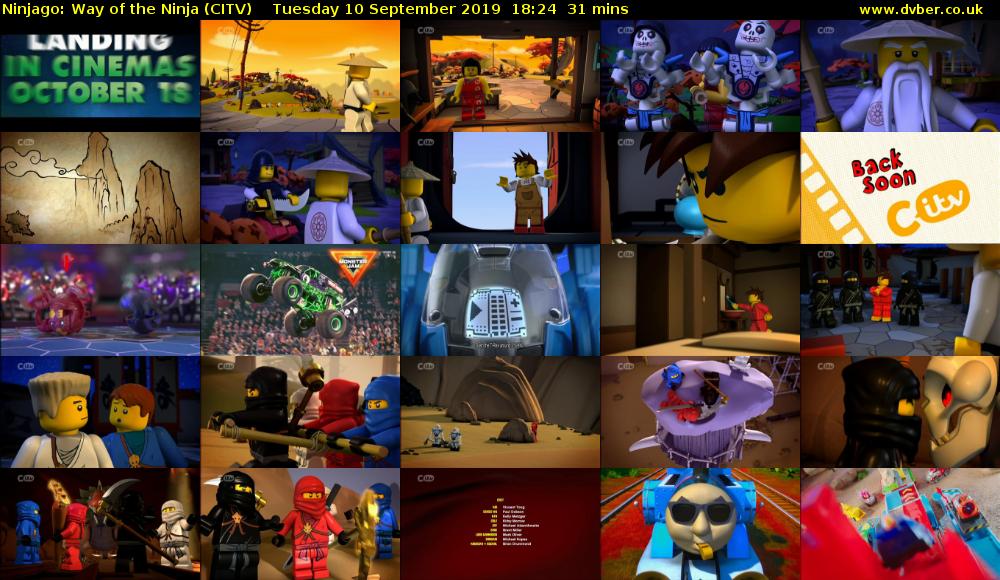 Ninjago: Way of the Ninja (CITV) Tuesday 10 September 2019 18:24 - 18:55