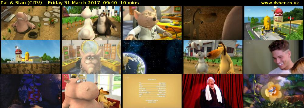 Pat & Stan (CITV) Friday 31 March 2017 09:40 - 09:50
