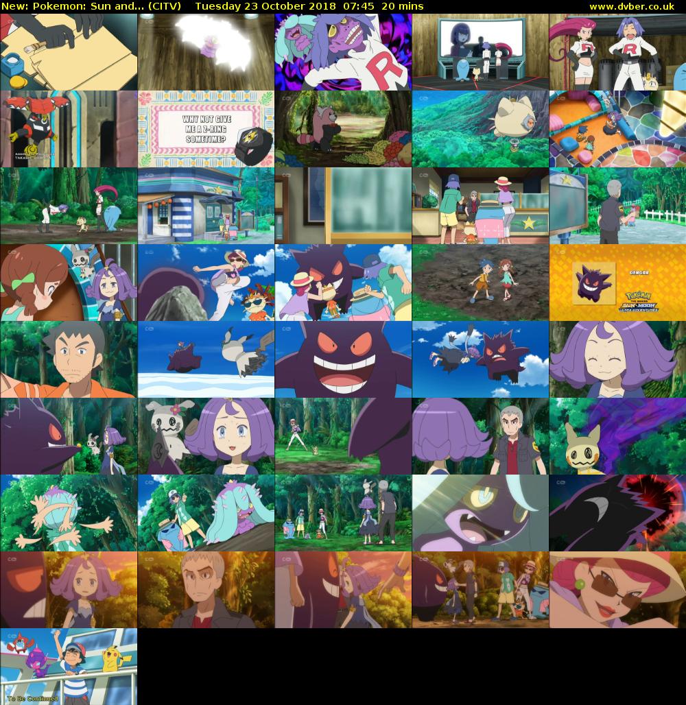 Pokemon: Sun and... (CITV) Tuesday 23 October 2018 07:45 - 08:05