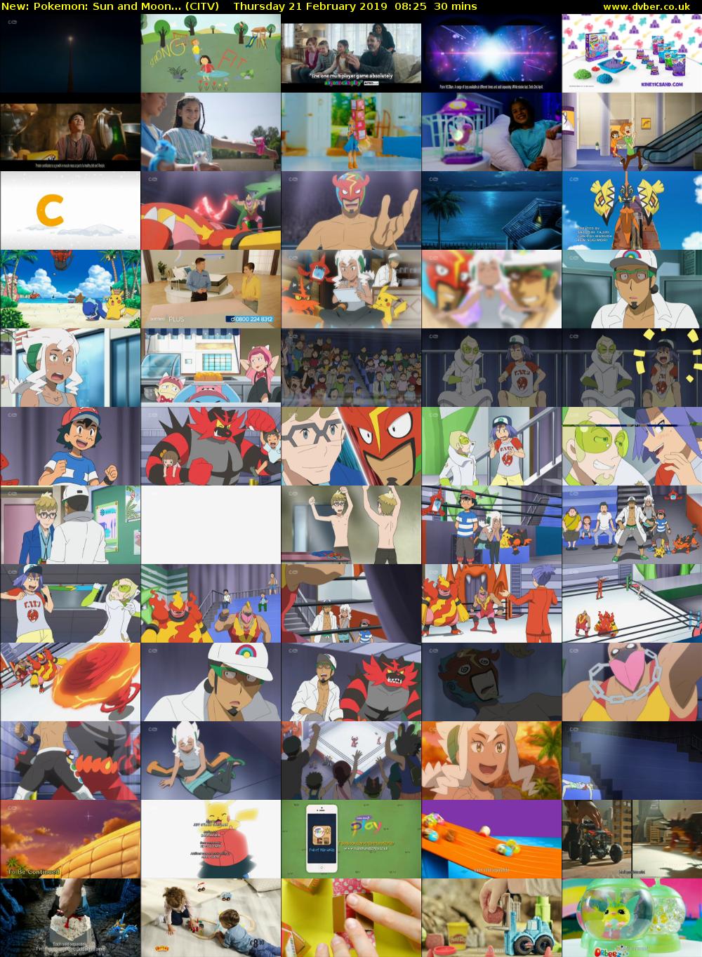 Pokemon: Sun and Moon... (CITV) Thursday 21 February 2019 08:25 - 08:55