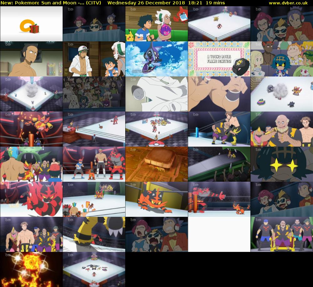 Pokemon: Sun and Moon -... (CITV) Wednesday 26 December 2018 18:21 - 18:40