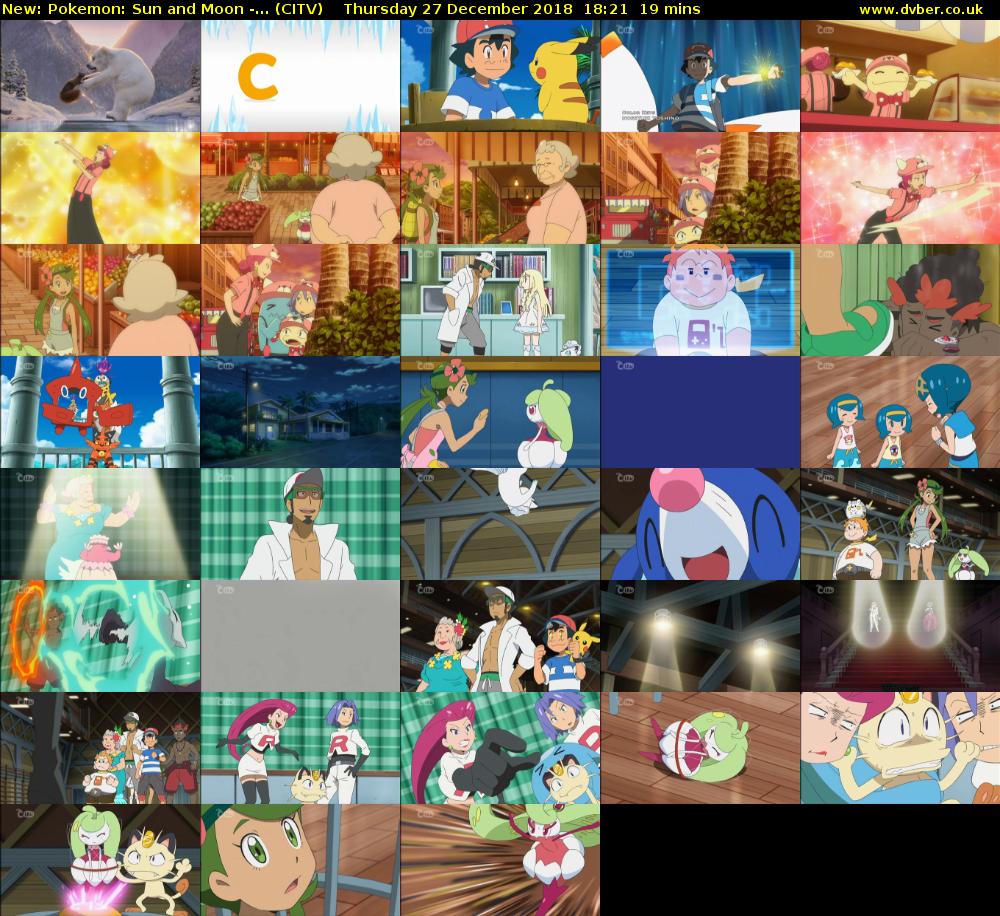 Pokemon: Sun and Moon -... (CITV) Thursday 27 December 2018 18:21 - 18:40