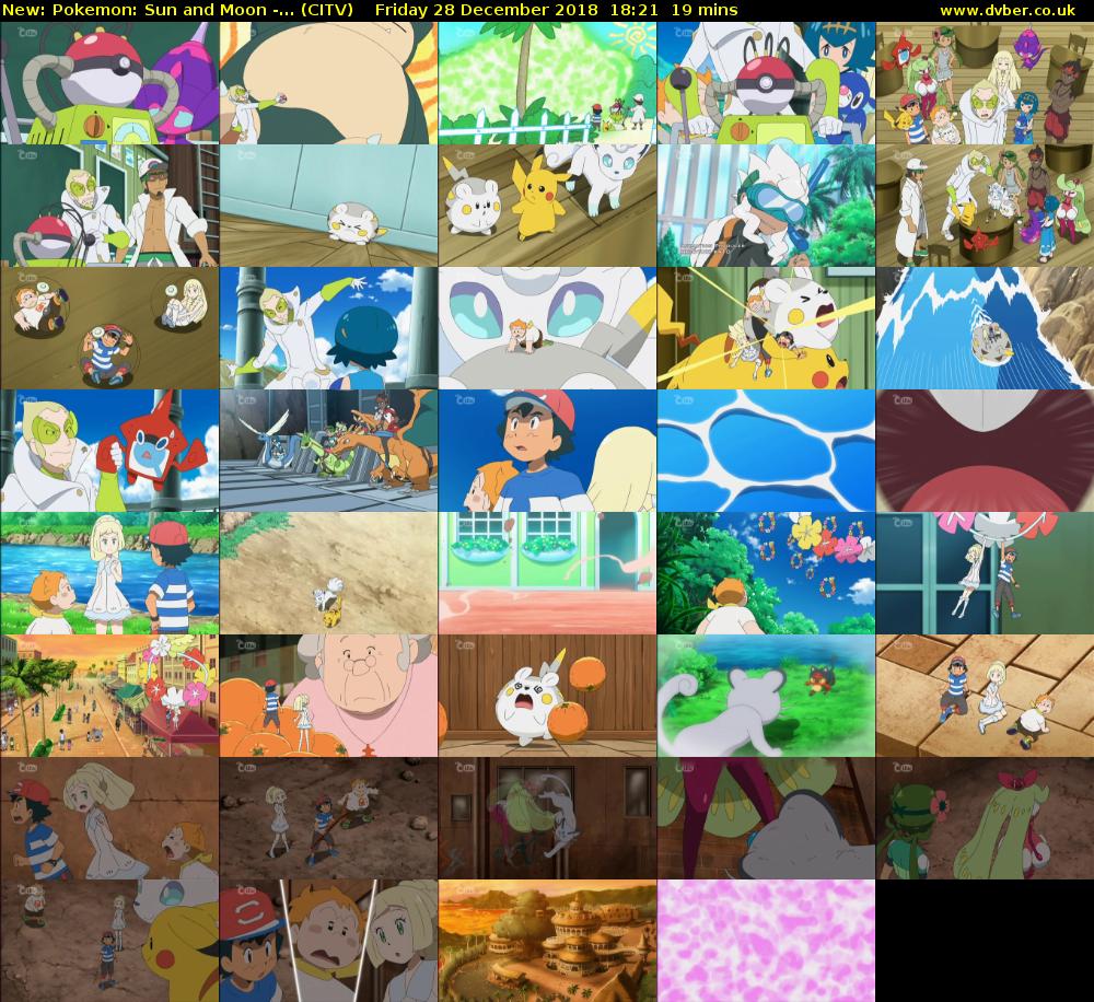 Pokemon: Sun and Moon -... (CITV) Friday 28 December 2018 18:21 - 18:40
