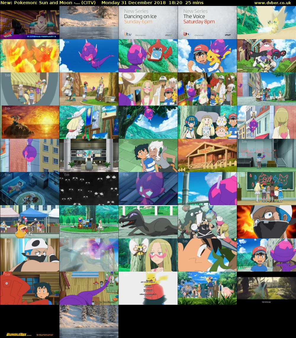 Pokemon: Sun and Moon -... (CITV) Monday 31 December 2018 18:20 - 18:45