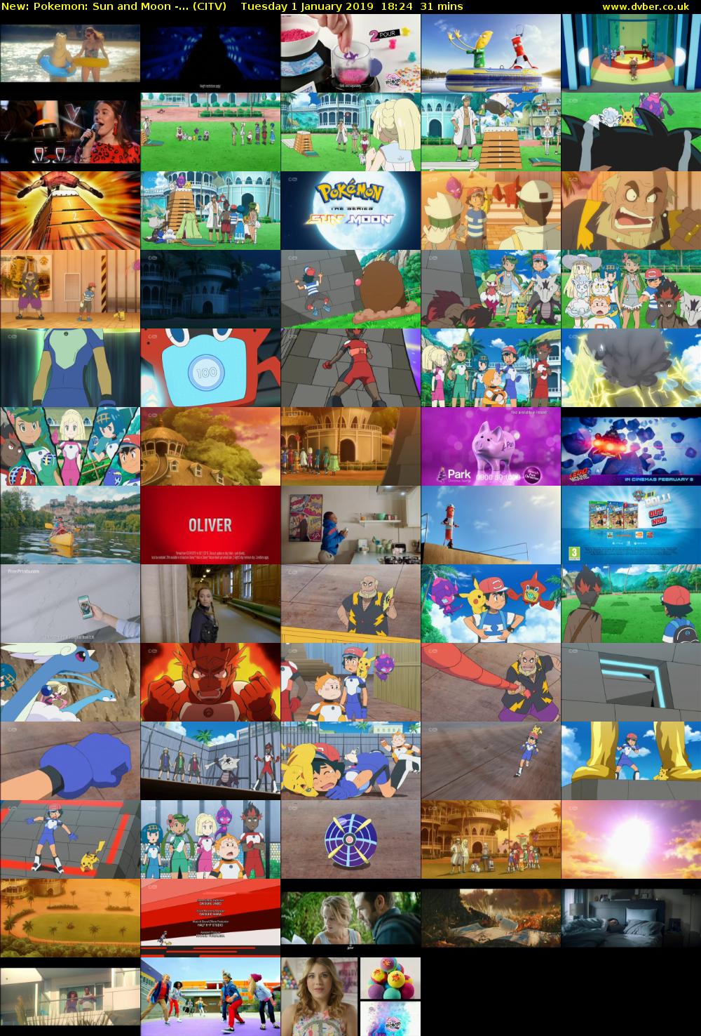 Pokemon: Sun and Moon -... (CITV) Tuesday 1 January 2019 18:24 - 18:55