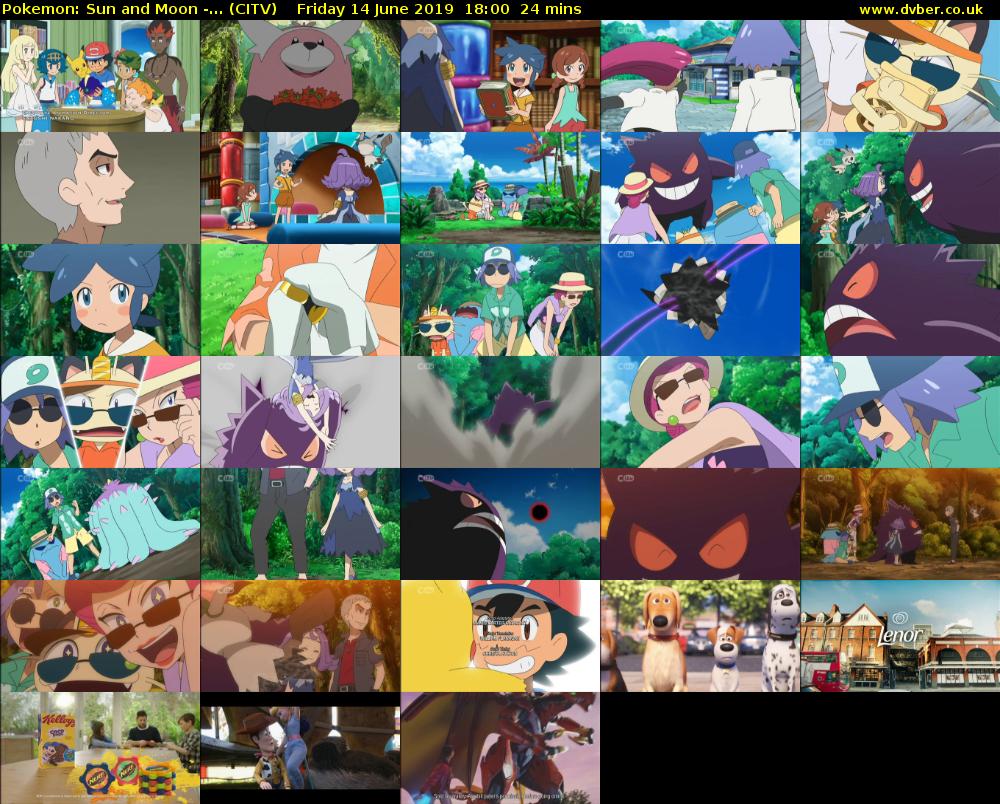 Pokemon: Sun and Moon -... (CITV) Friday 14 June 2019 18:00 - 18:24
