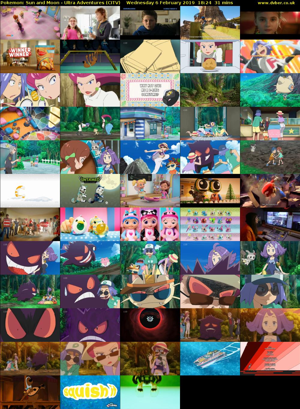 Pokemon: Sun and Moon - Ultra Adventures (CITV) Wednesday 6 February 2019 18:24 - 18:55