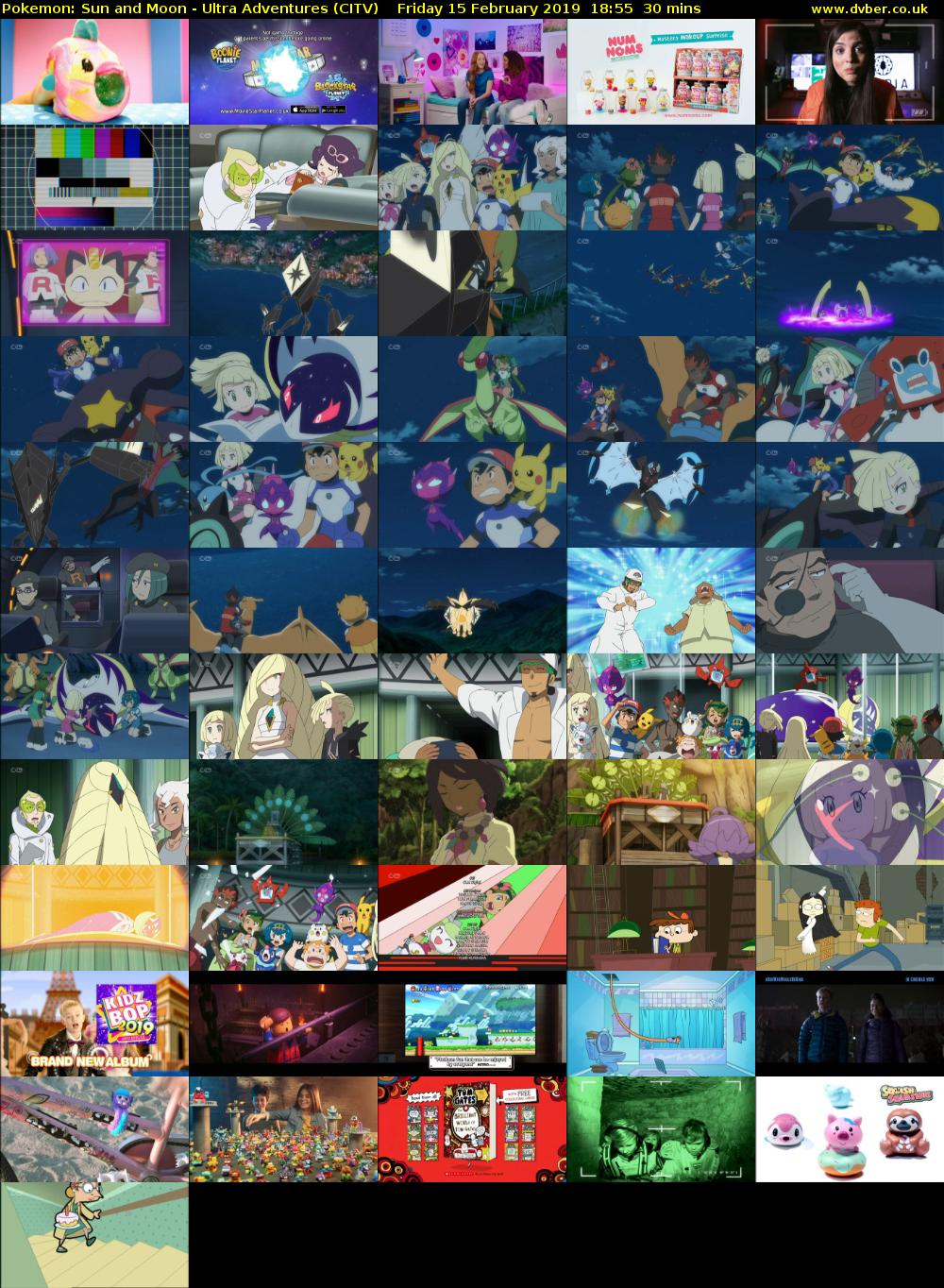 Pokemon: Sun and Moon - Ultra Adventures (CITV) Friday 15 February 2019 18:55 - 19:25