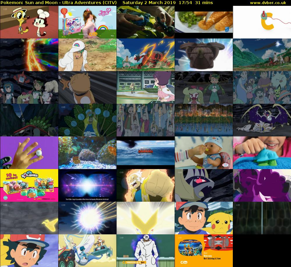 Pokemon: Sun and Moon - Ultra Adventures (CITV) Saturday 2 March 2019 17:54 - 18:25