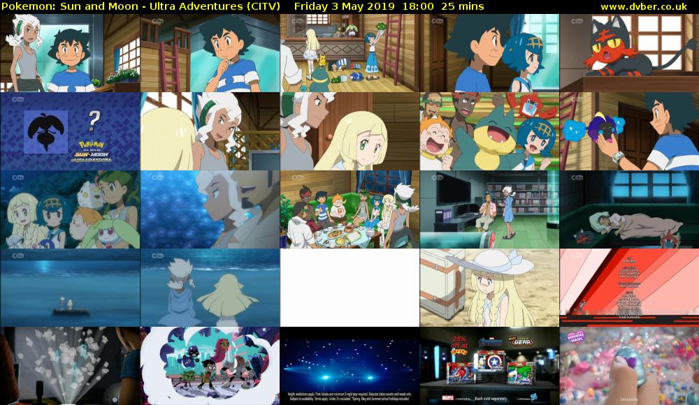 Pokemon: Sun and Moon - Ultra Adventures (CITV) Friday 3 May 2019 18:00 - 18:25