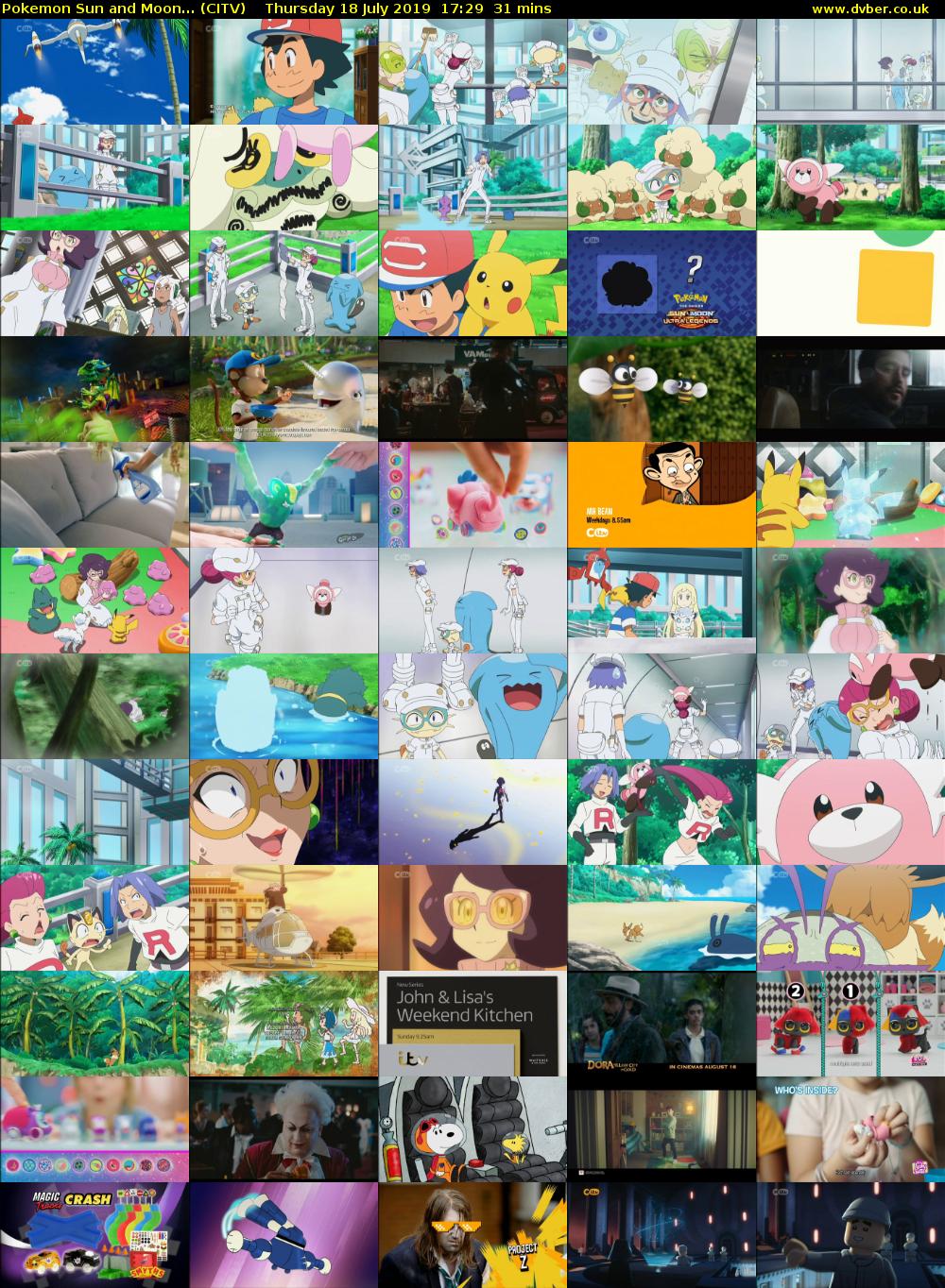 Pokemon Sun and Moon... (CITV) Thursday 18 July 2019 17:29 - 18:00