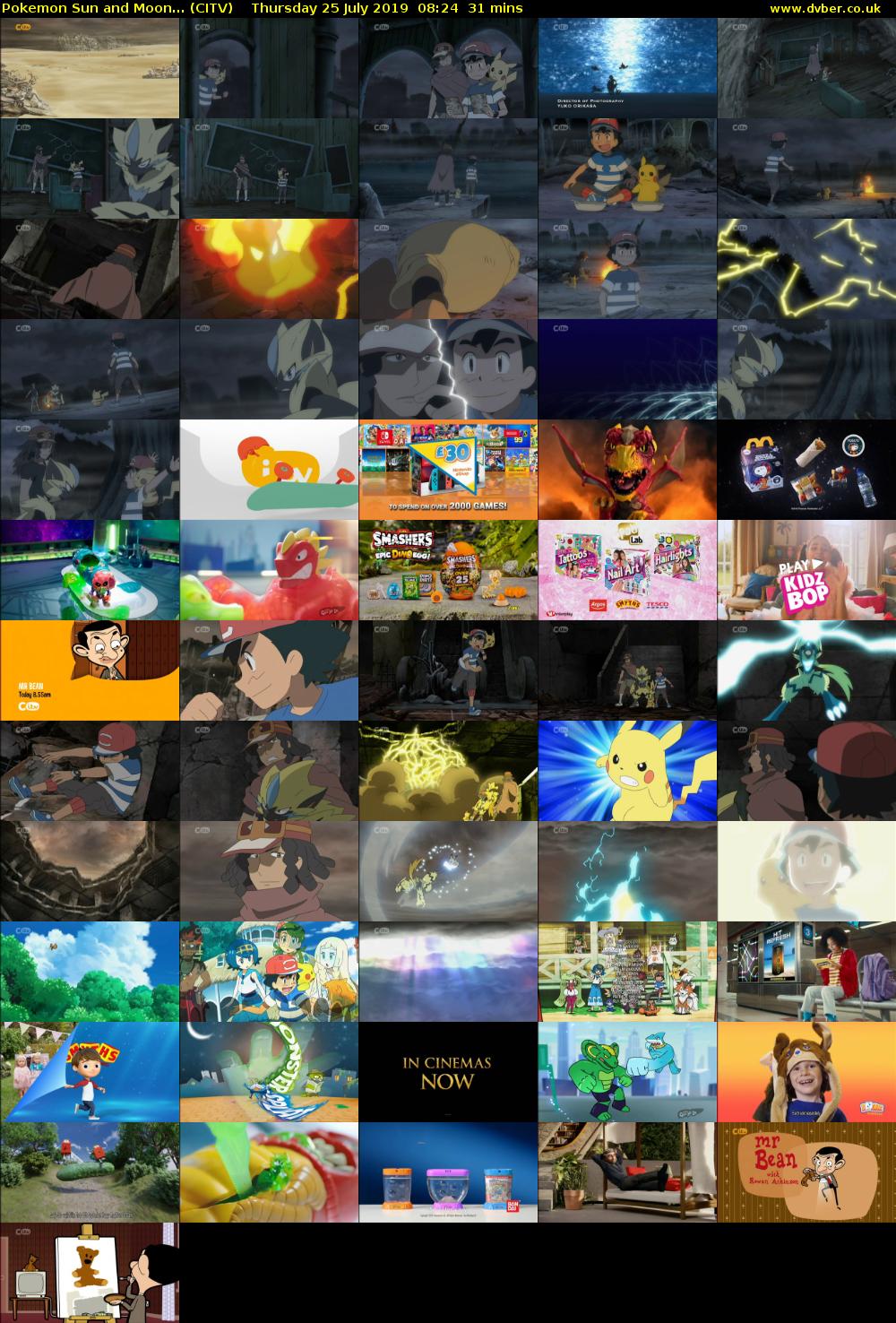 Pokemon Sun and Moon... (CITV) Thursday 25 July 2019 08:24 - 08:55