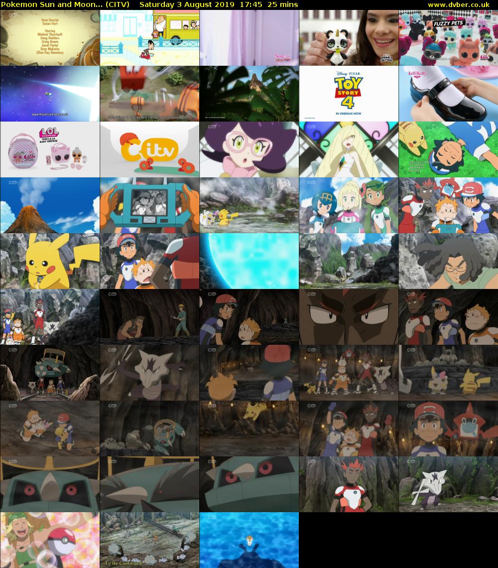 Pokemon Sun and Moon... (CITV) Saturday 3 August 2019 17:45 - 18:10