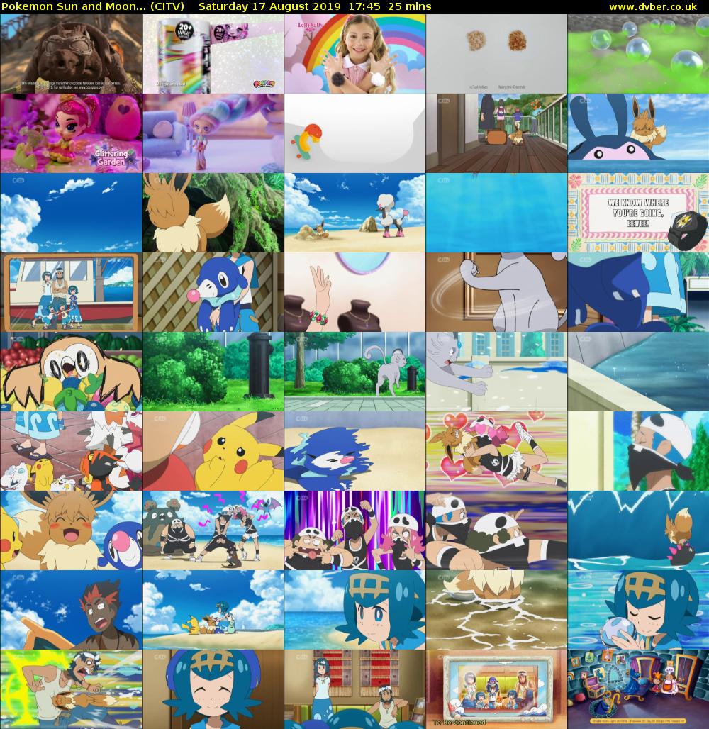 Pokemon Sun and Moon... (CITV) Saturday 17 August 2019 17:45 - 18:10
