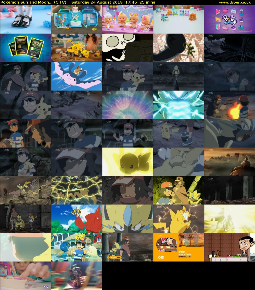 Pokemon Sun and Moon... (CITV) Saturday 24 August 2019 17:45 - 18:10