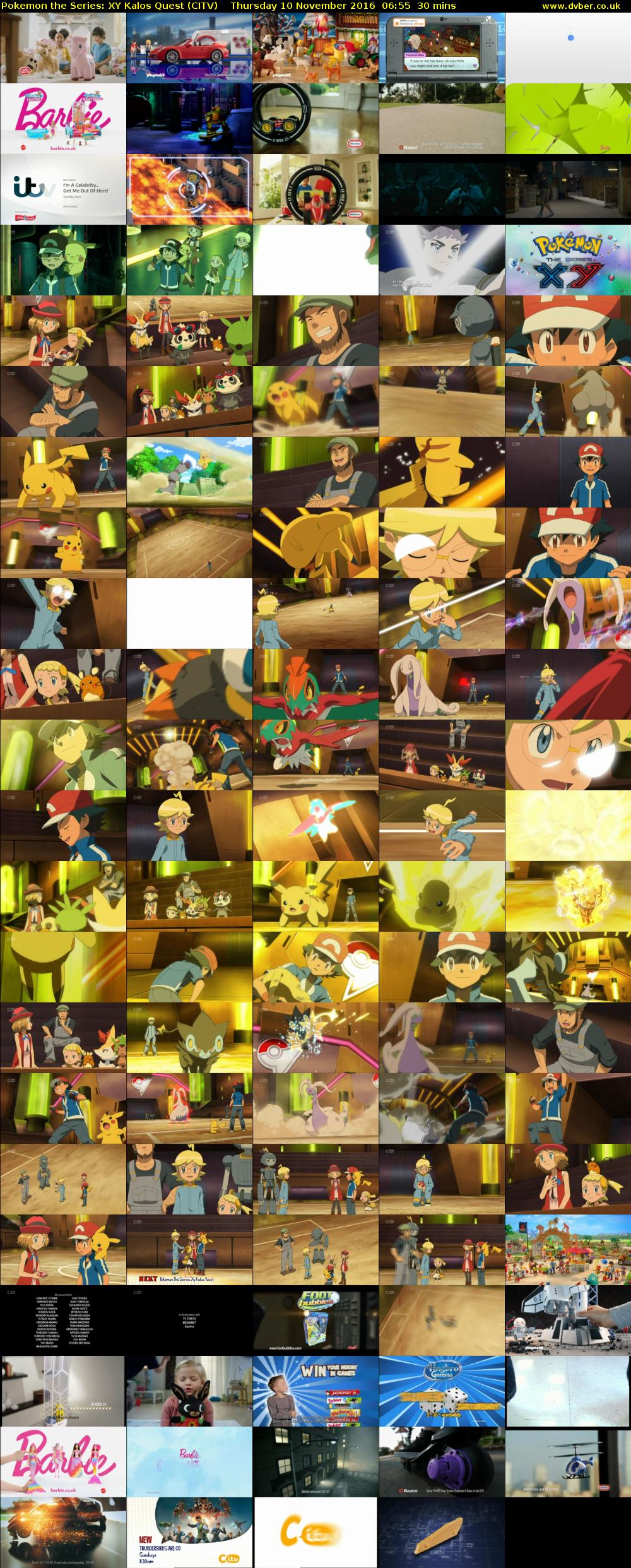 Pokemon the Series: XY Kalos Quest (CITV) Thursday 10 November 2016 06:55 - 07:25