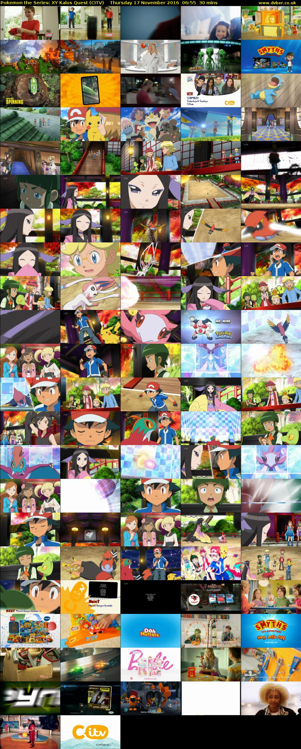 Pokemon the Series: XY Kalos Quest (CITV) Thursday 17 November 2016 06:55 - 07:25