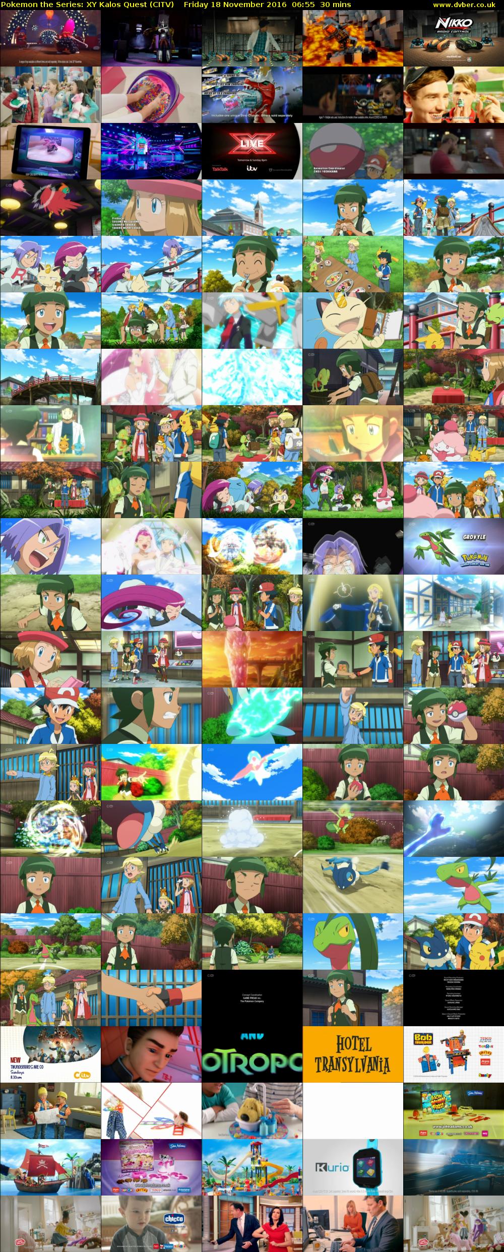 Pokemon the Series: XY Kalos Quest (CITV) Friday 18 November 2016 06:55 - 07:25