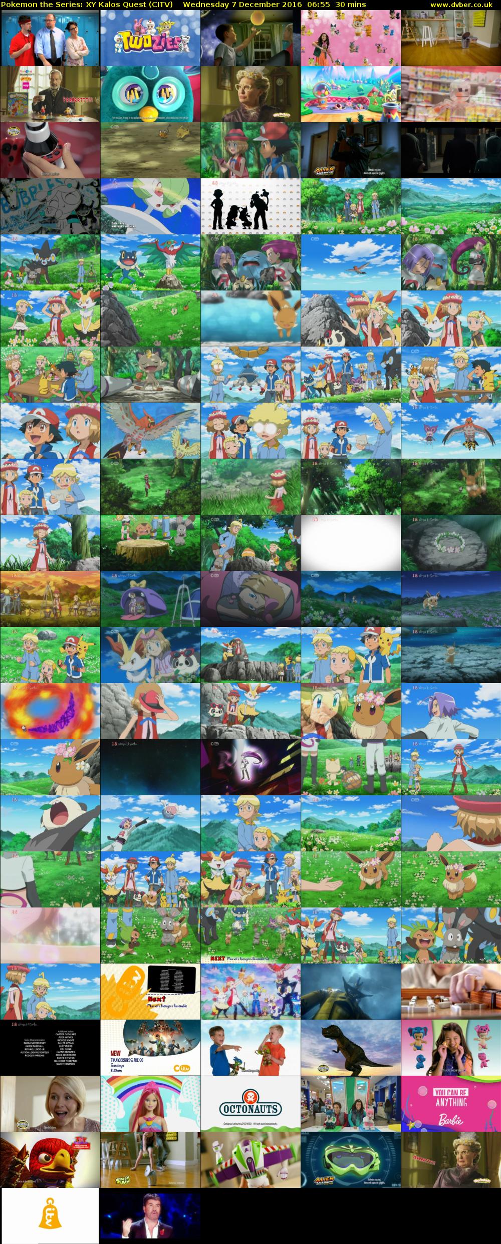 Pokemon the Series: XY Kalos Quest (CITV) Wednesday 7 December 2016 06:55 - 07:25
