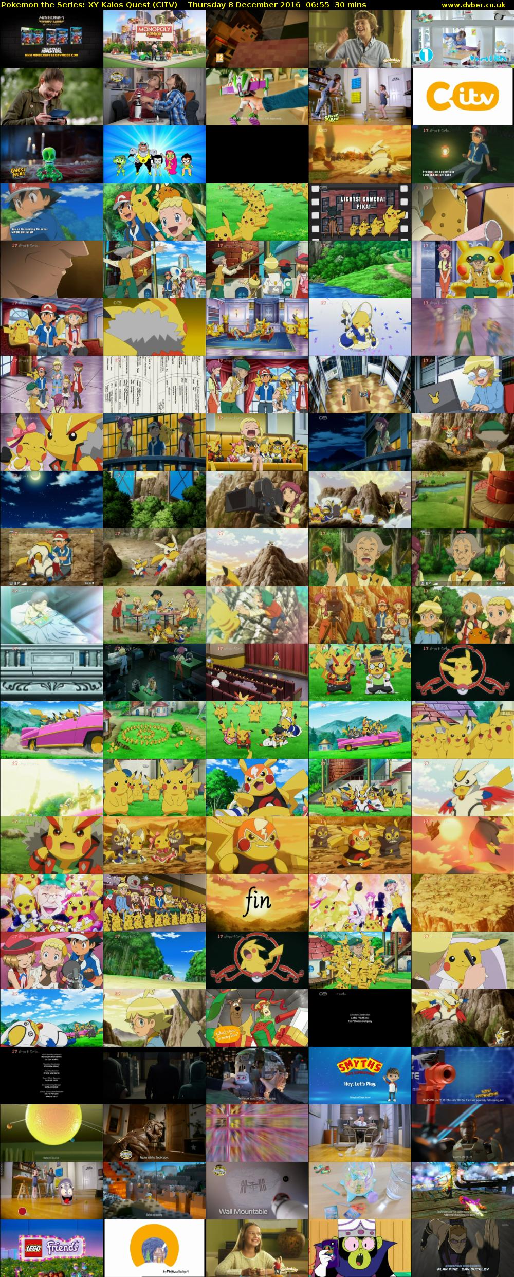 Pokemon the Series: XY Kalos Quest (CITV) Thursday 8 December 2016 06:55 - 07:25