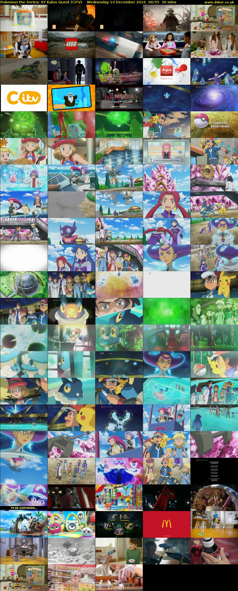 Pokemon the Series: XY Kalos Quest (CITV) Wednesday 14 December 2016 06:55 - 07:25