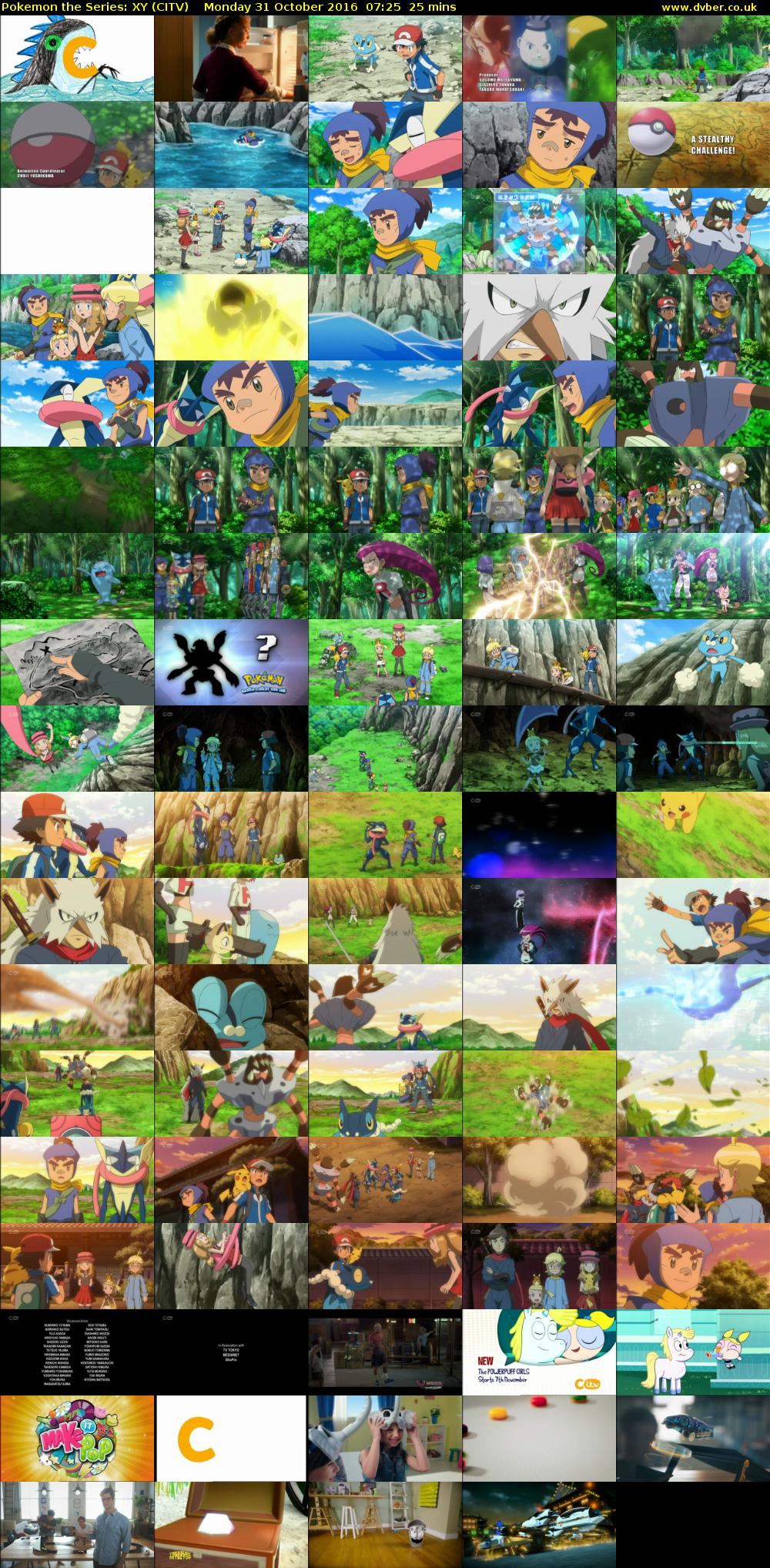 Pokemon the Series: XY (CITV) Monday 31 October 2016 07:25 - 07:50