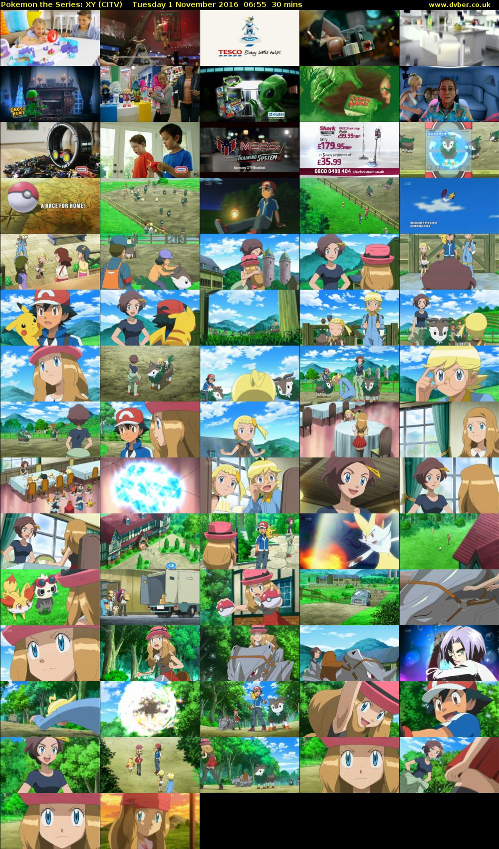 Pokemon the Series: XY (CITV) Tuesday 1 November 2016 06:55 - 07:25