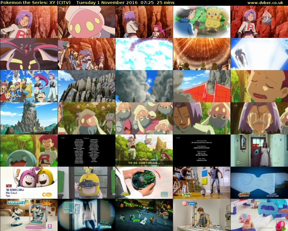 Pokemon the Series: XY (CITV) Tuesday 1 November 2016 07:25 - 07:50