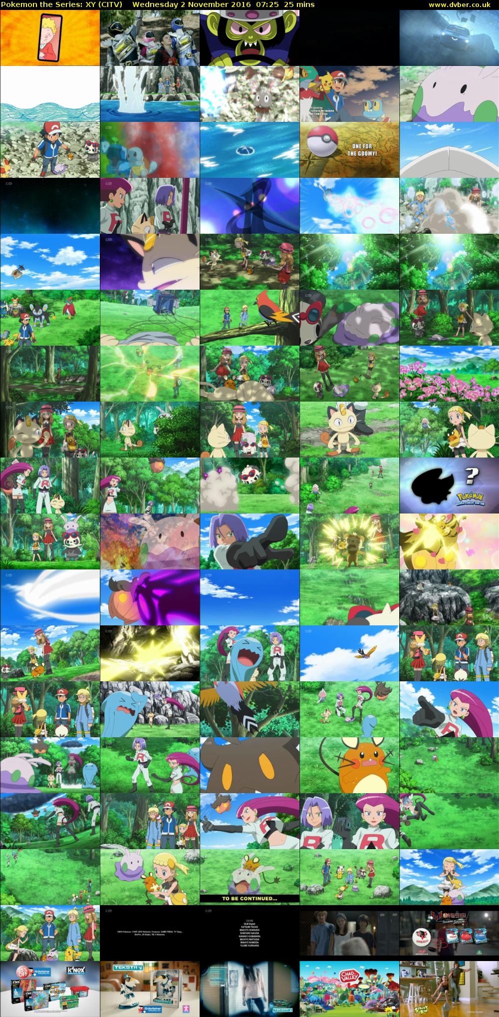 Pokemon the Series: XY (CITV) Wednesday 2 November 2016 07:25 - 07:50