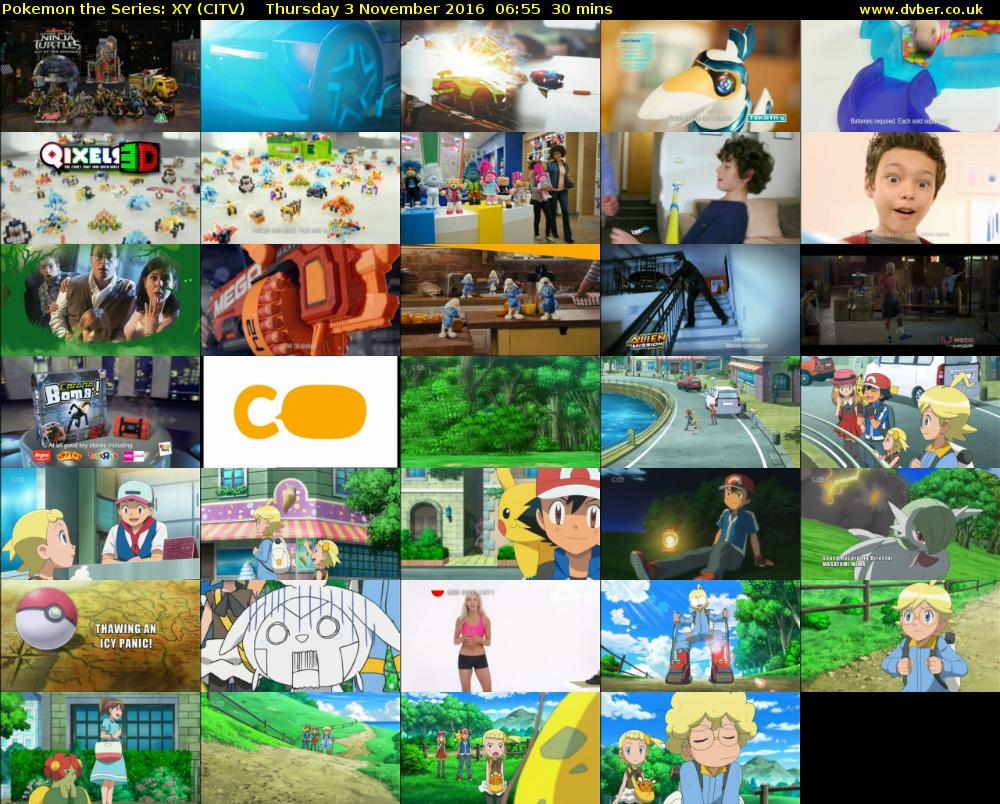 Pokemon the Series: XY (CITV) Thursday 3 November 2016 06:55 - 07:25