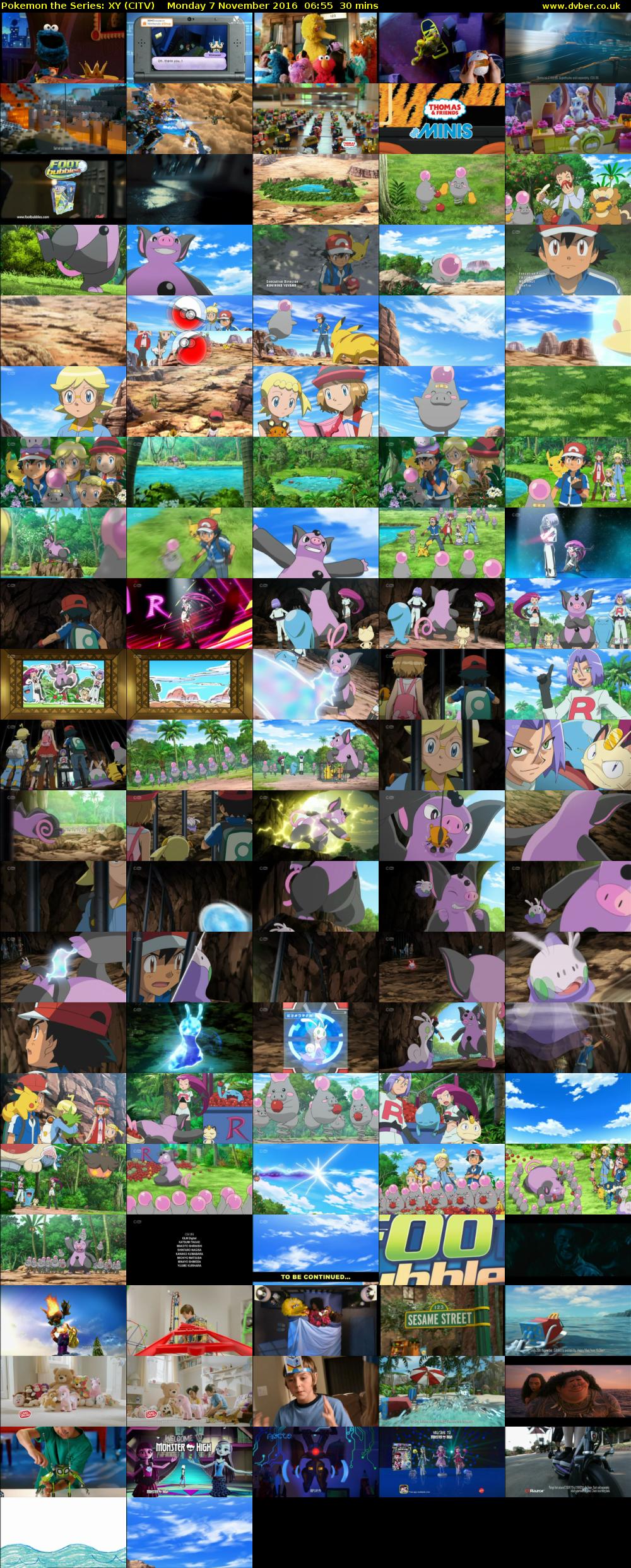 Pokemon the Series: XY (CITV) Monday 7 November 2016 06:55 - 07:25