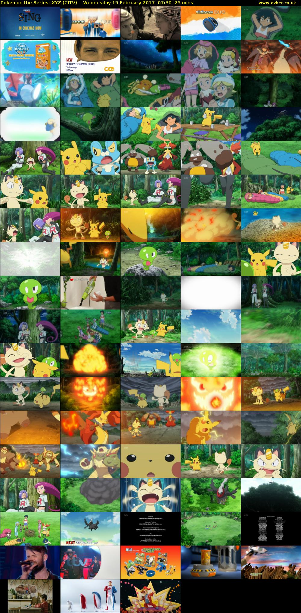 Pokemon the Series: XYZ (CITV) Wednesday 15 February 2017 07:30 - 07:55