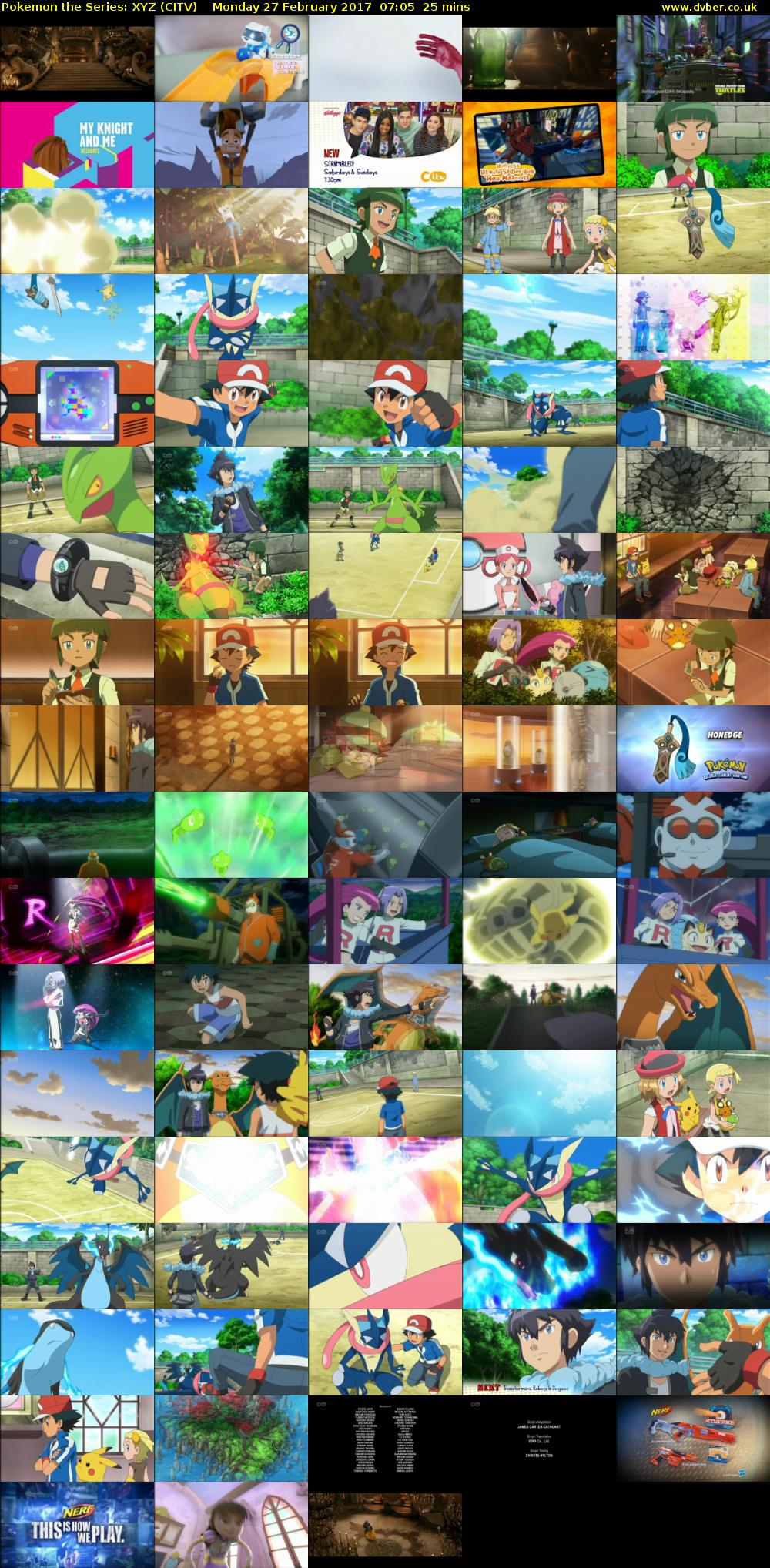 Pokemon the Series: XYZ (CITV) Monday 27 February 2017 07:05 - 07:30