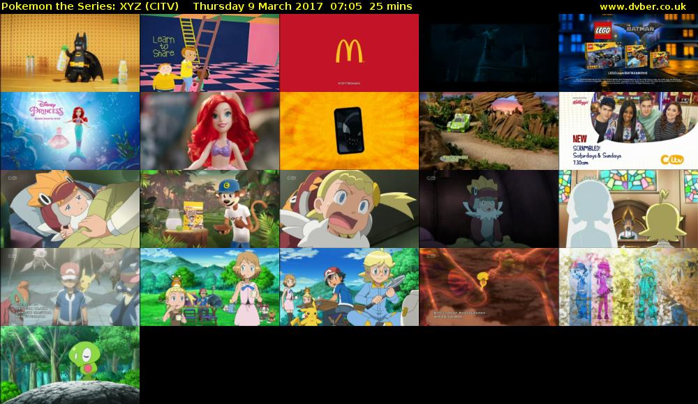 Pokemon the Series: XYZ (CITV) Thursday 9 March 2017 07:05 - 07:30
