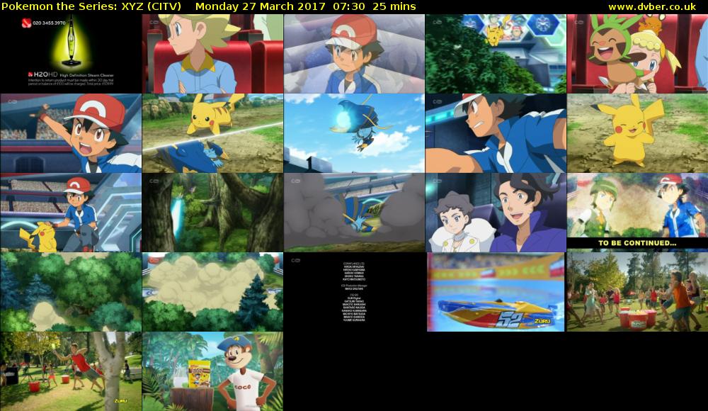 Pokemon the Series: XYZ (CITV) Monday 27 March 2017 07:30 - 07:55