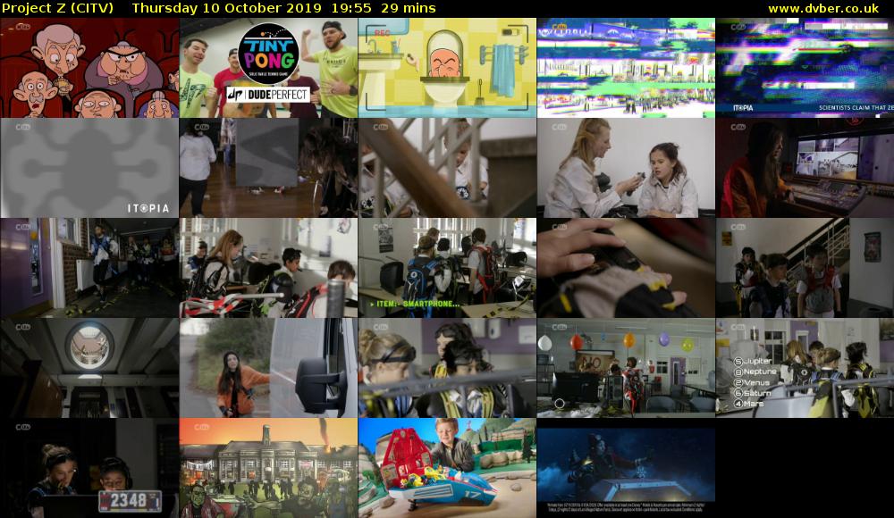 Project Z (CITV) Thursday 10 October 2019 19:55 - 20:24