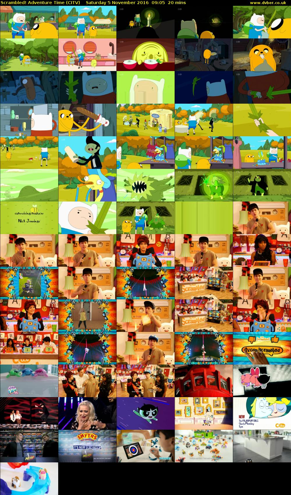 Scrambled! Adventure Time (CITV) Saturday 5 November 2016 09:05 - 09:25