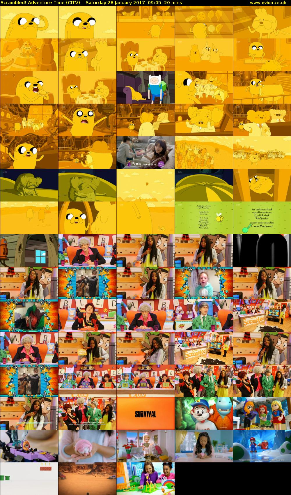 Scrambled! Adventure Time (CITV) Saturday 28 January 2017 09:05 - 09:25