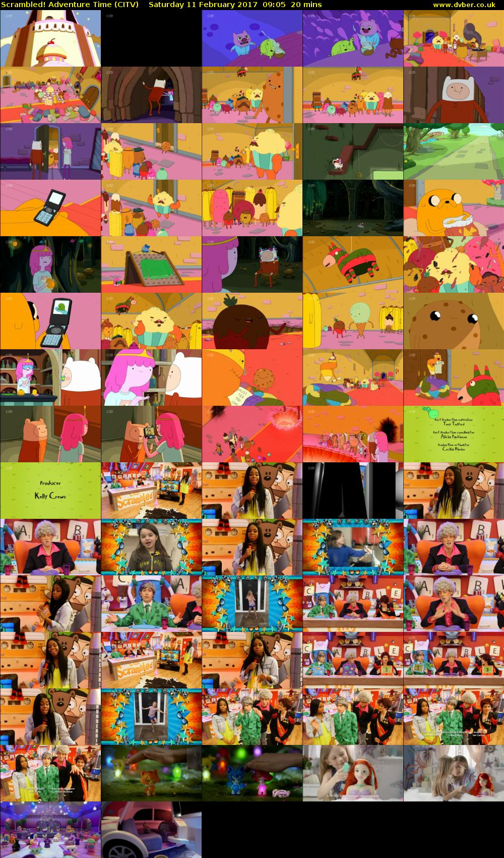 Scrambled! Adventure Time (CITV) Saturday 11 February 2017 09:05 - 09:25