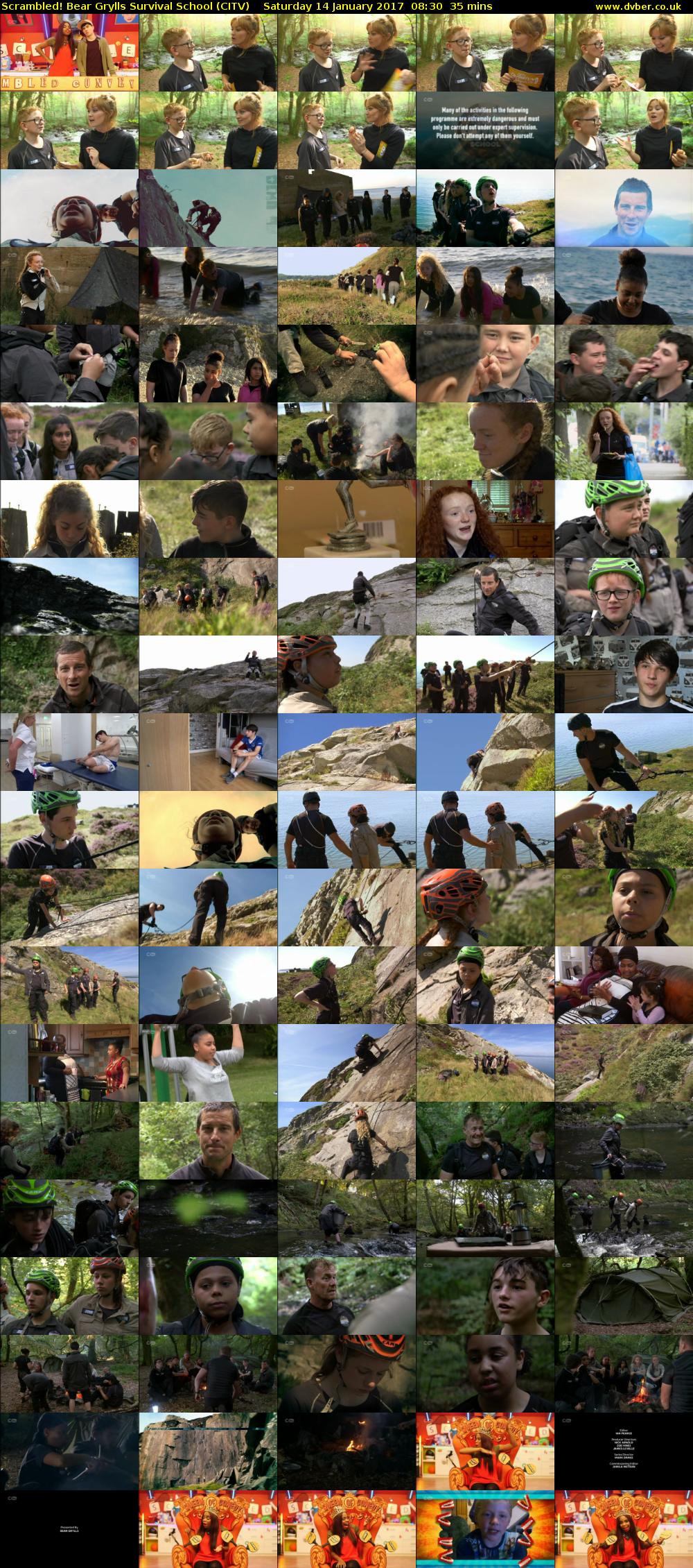 Scrambled! Bear Grylls Survival School (CITV) Saturday 14 January 2017 08:30 - 09:05
