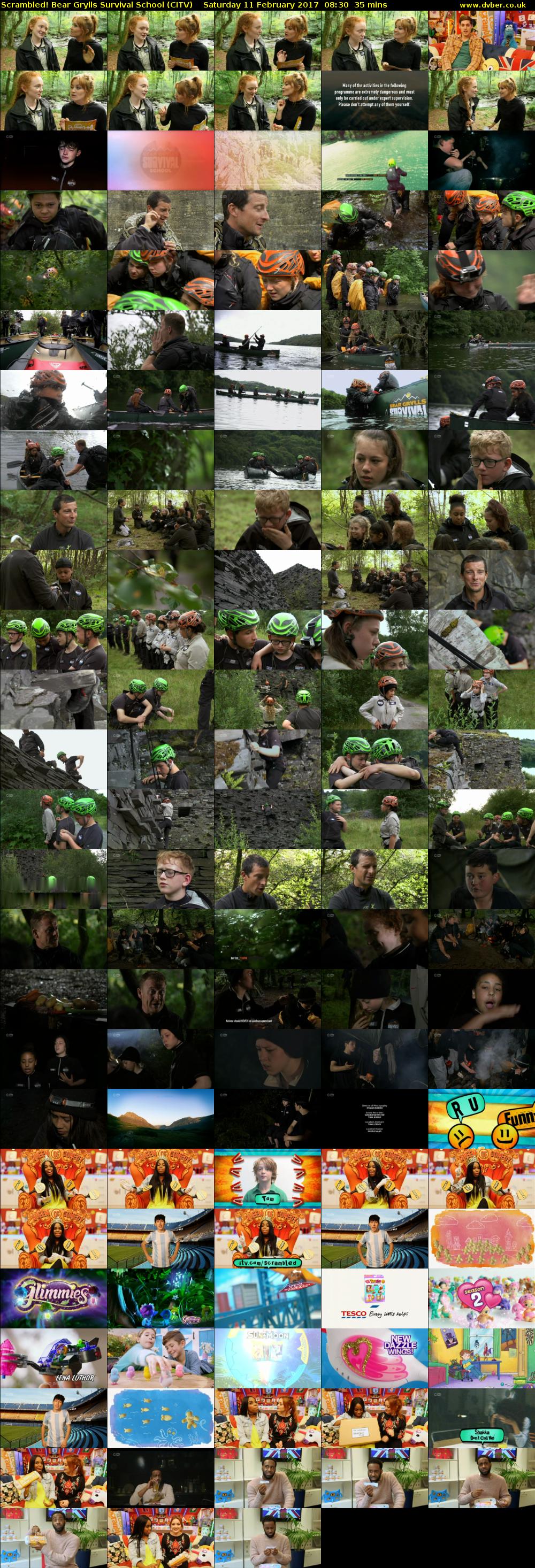 Scrambled! Bear Grylls Survival School (CITV) Saturday 11 February 2017 08:30 - 09:05