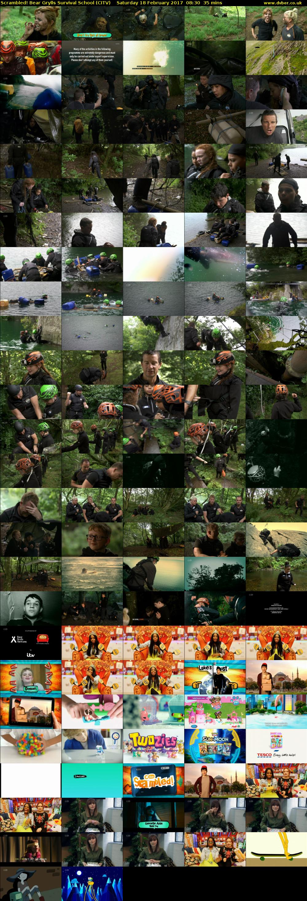 Scrambled! Bear Grylls Survival School (CITV) Saturday 18 February 2017 08:30 - 09:05