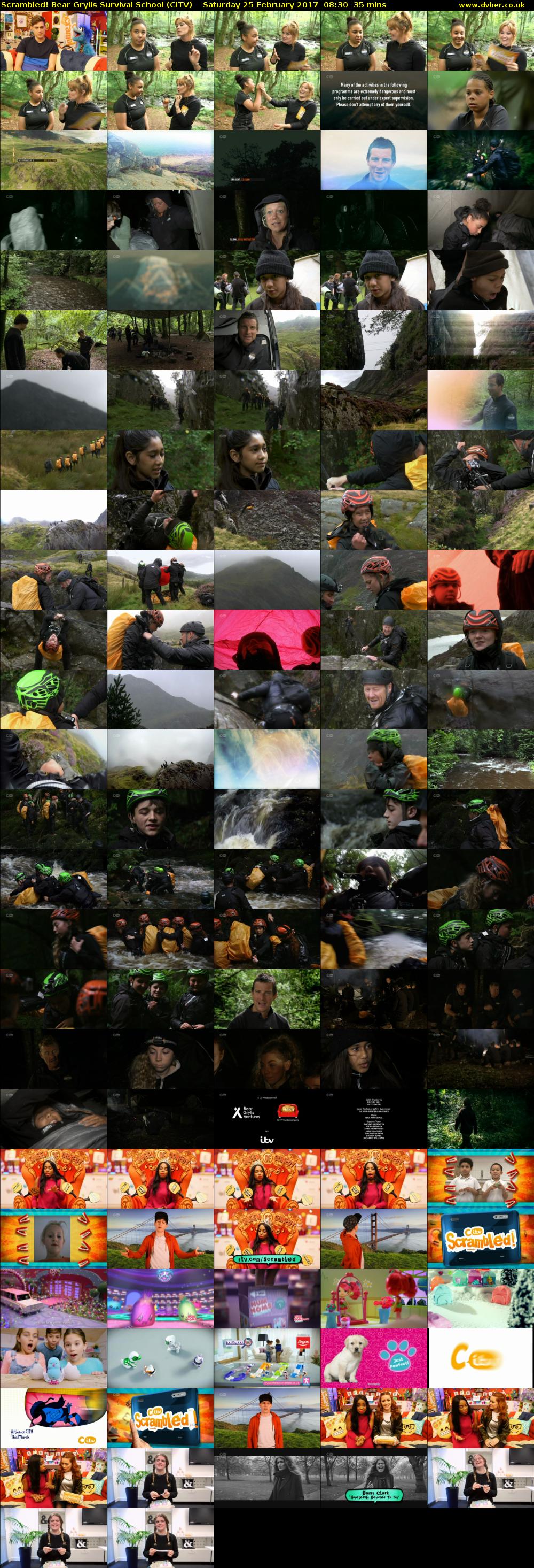 Scrambled! Bear Grylls Survival School (CITV) Saturday 25 February 2017 08:30 - 09:05