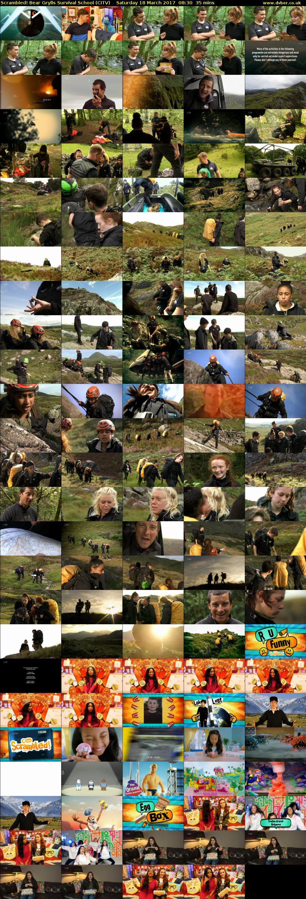 Scrambled! Bear Grylls Survival School (CITV) Saturday 18 March 2017 08:30 - 09:05