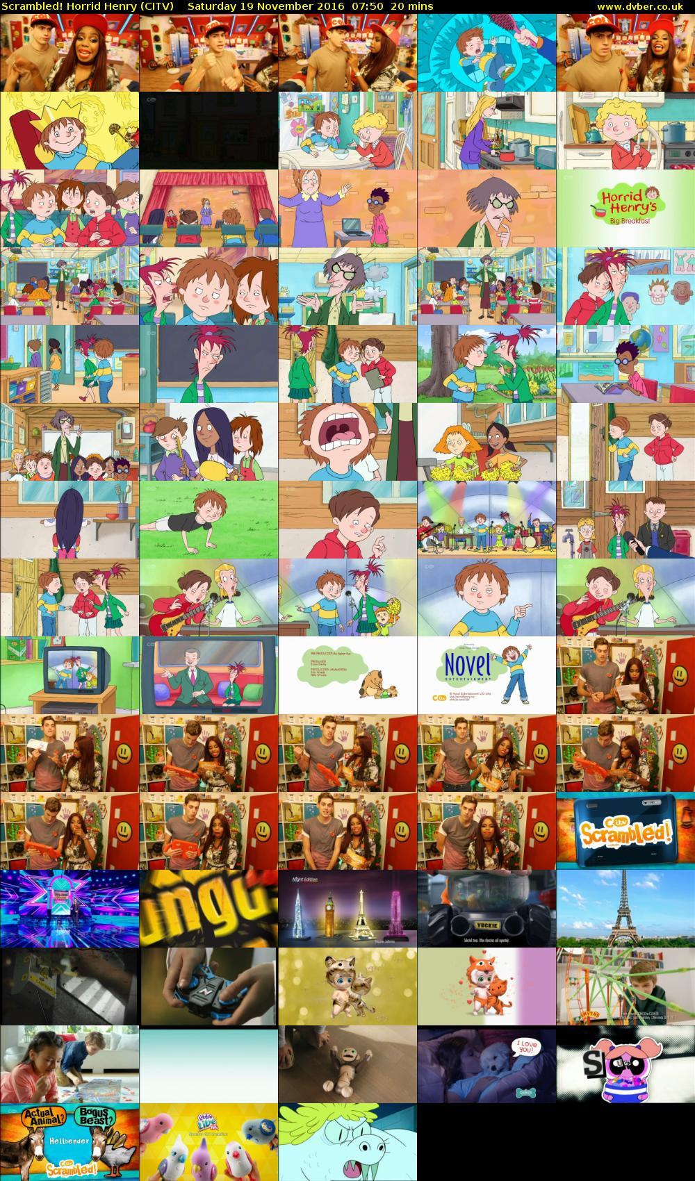 Scrambled! Horrid Henry (CITV) Saturday 19 November 2016 07:50 - 08:10