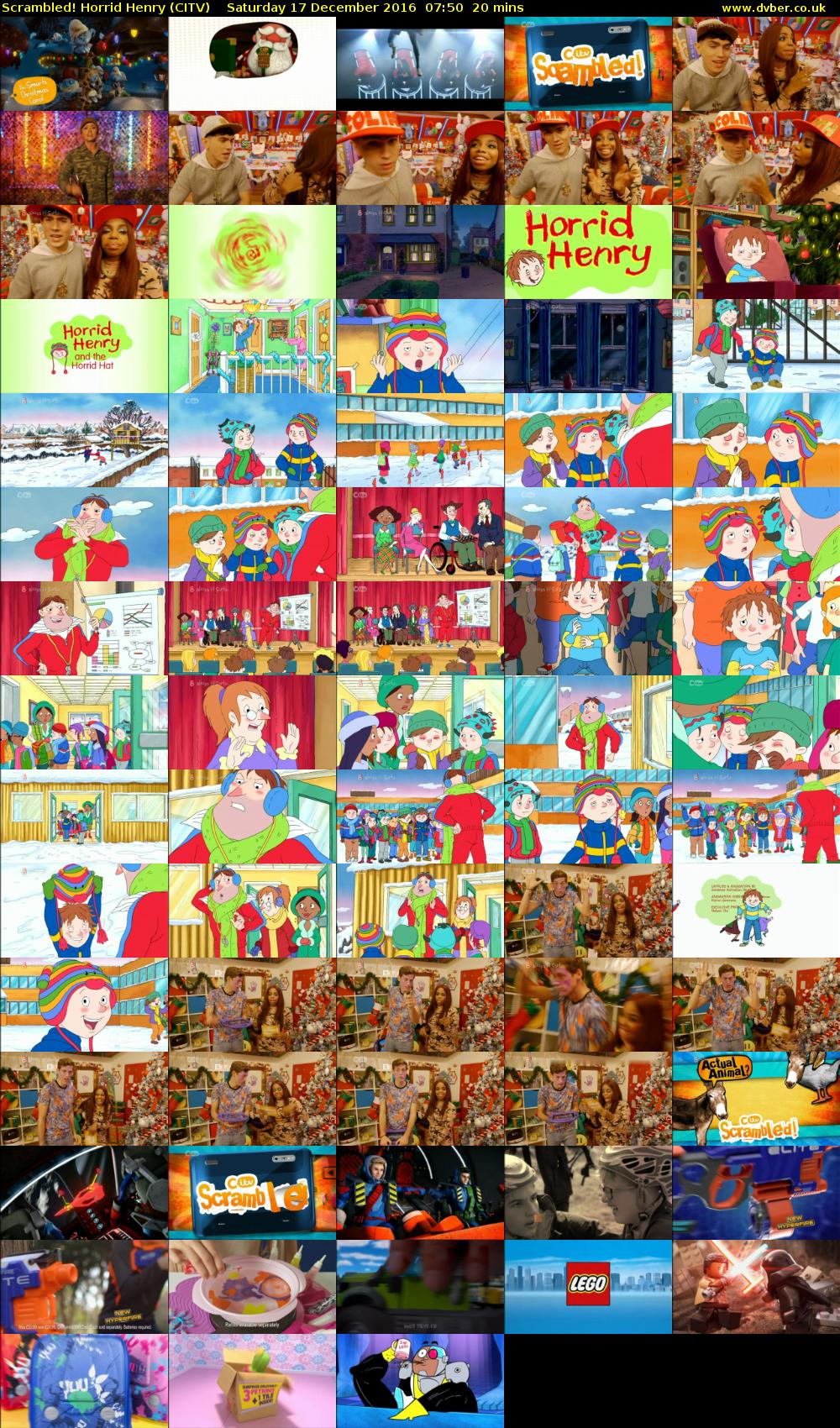 Scrambled! Horrid Henry (CITV) Saturday 17 December 2016 07:50 - 08:10