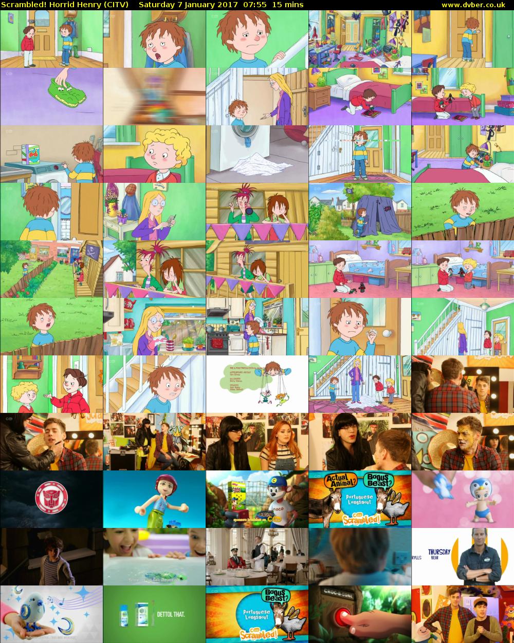 Scrambled! Horrid Henry (CITV) Saturday 7 January 2017 07:55 - 08:10
