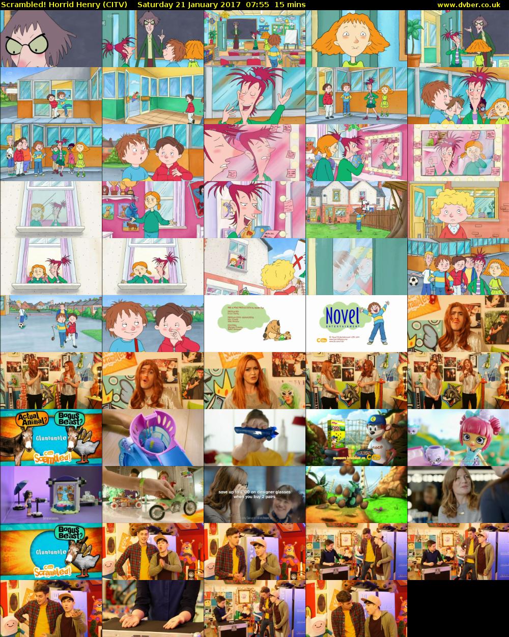 Scrambled! Horrid Henry (CITV) Saturday 21 January 2017 07:55 - 08:10
