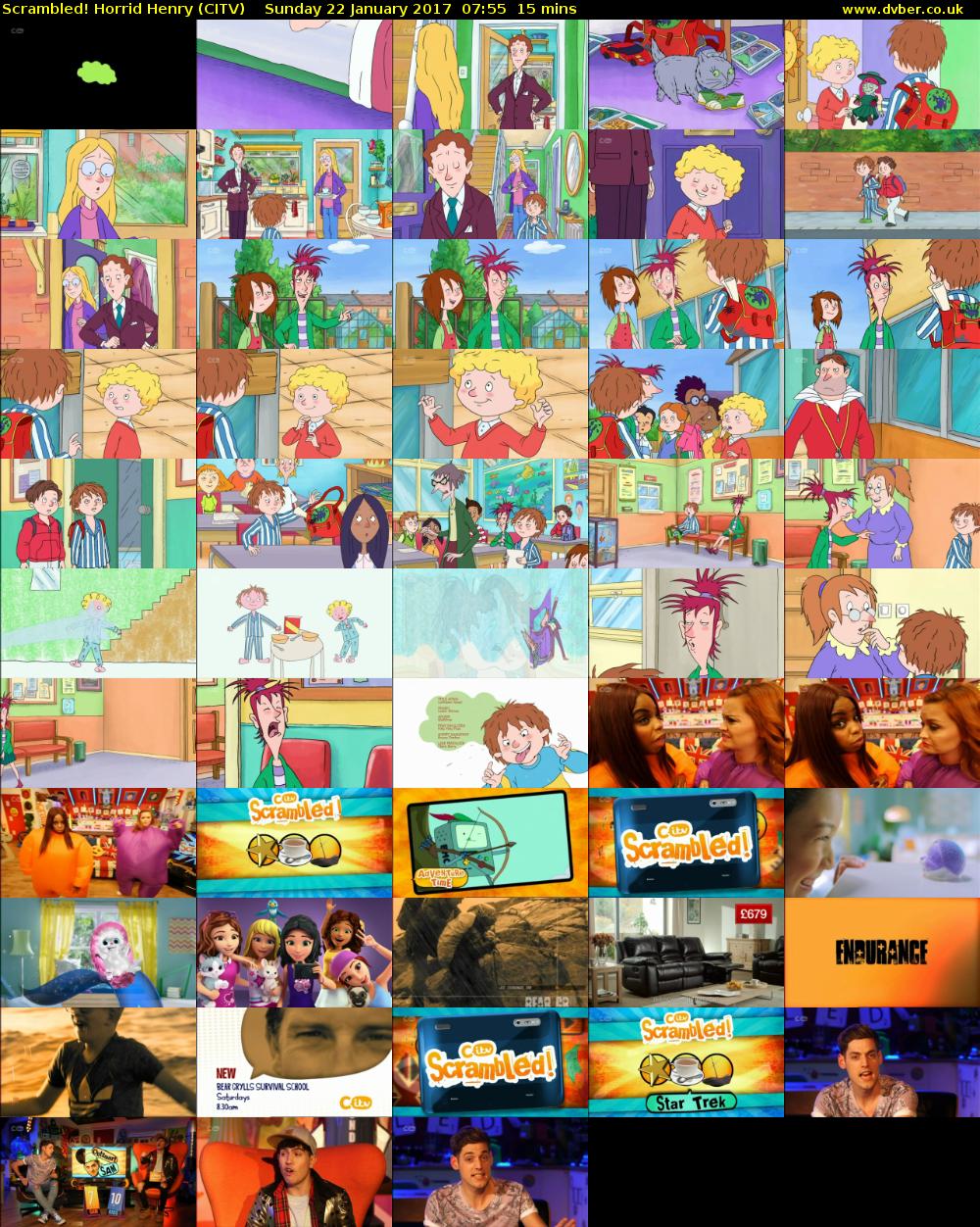 Scrambled! Horrid Henry (CITV) Sunday 22 January 2017 07:55 - 08:10