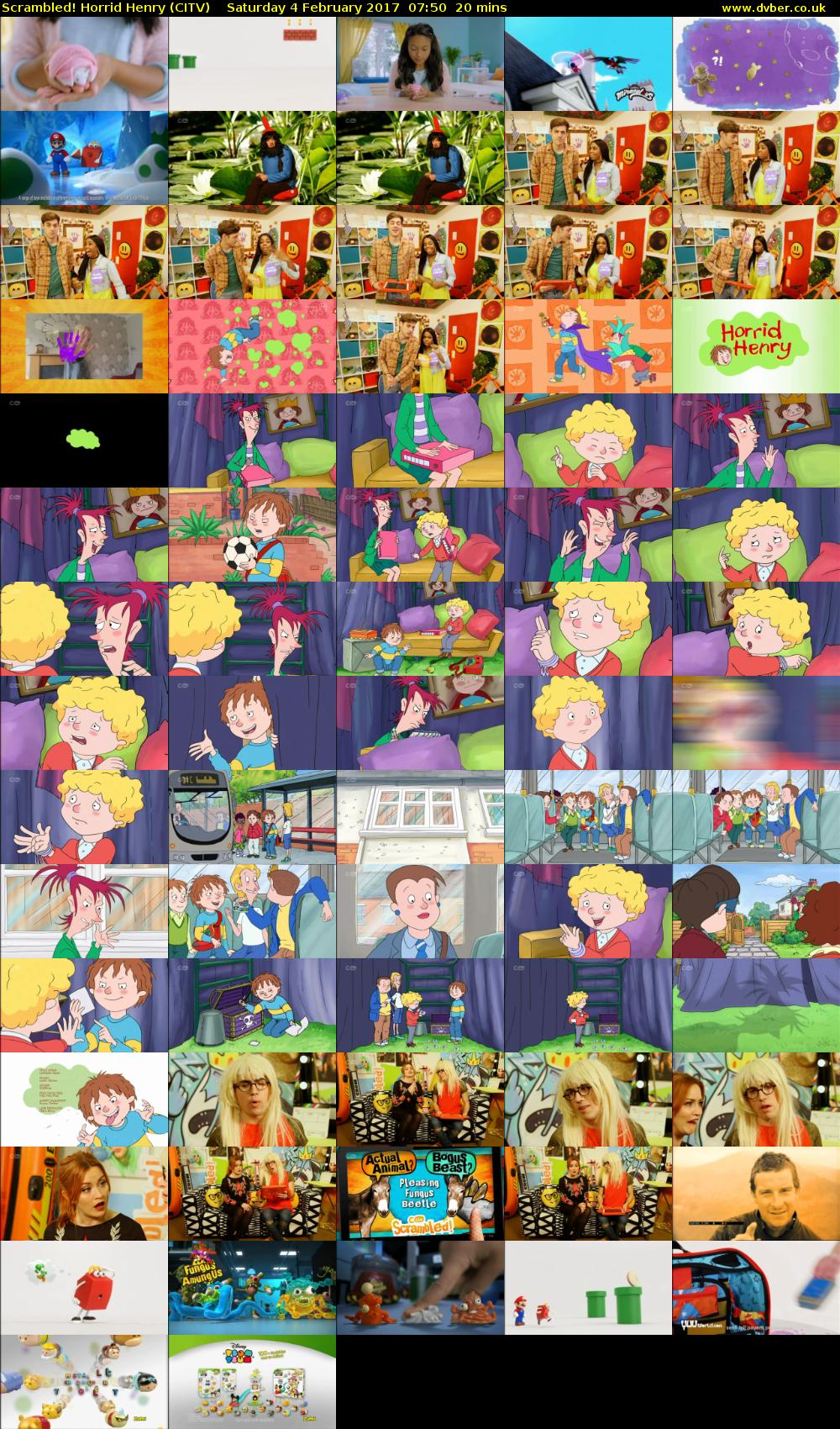 Scrambled! Horrid Henry (CITV) Saturday 4 February 2017 07:50 - 08:10